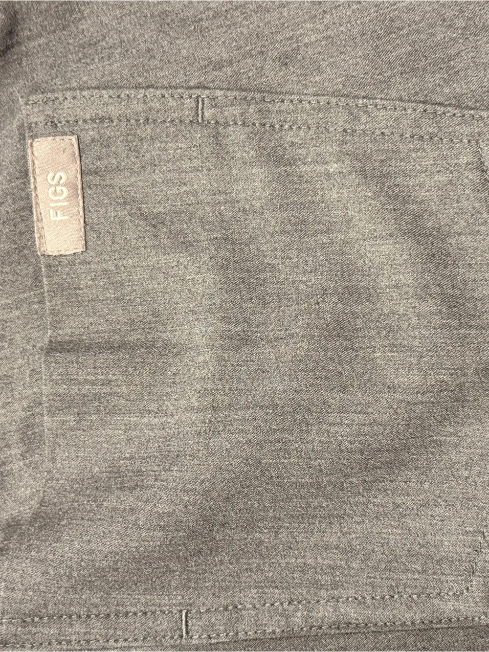 Figs Women's Gray Jogger Scrub Set with Teal Drawstring